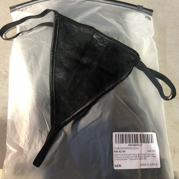 New in package SOLY HUX Plus Size Floral Lace up Overbust Corset Size 2XL - Picture 8 of 8